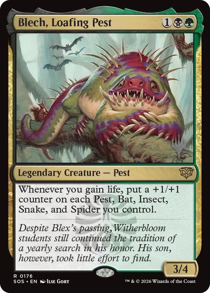 Blech Loafing Pest 176 (Promo Pack: Secrets of Strixhaven)  - Foil | Good Games Adelaide SA