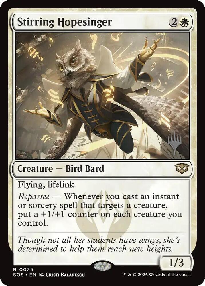 Stirring Hopesinger 35 (Promo Pack: Secrets of Strixhaven)  - Foil | Good Games Adelaide SA