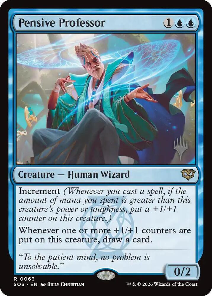 Pensive Professor 63 (Promo Pack: Secrets of Strixhaven)  - Foil | Good Games Adelaide SA