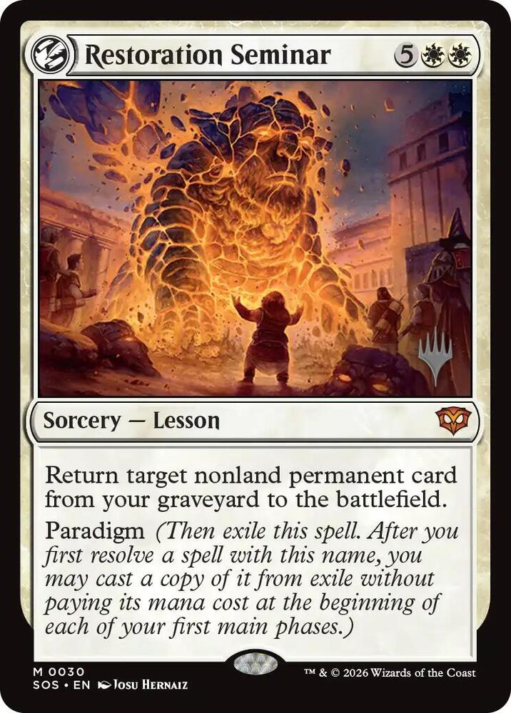Restoration Seminar 30 (Promo Pack: Secrets of Strixhaven)  - Foil | Good Games Adelaide SA
