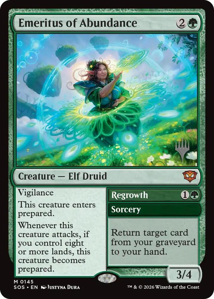 Emeritus of Abundance 145 (Promo Pack: Secrets of Strixhaven)  - Foil | Good Games Adelaide SA