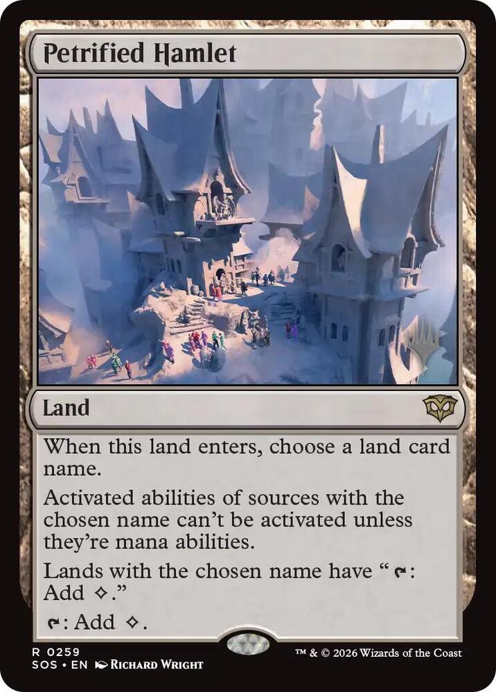 Petrified Hamlet 259 (Promo Pack: Secrets of Strixhaven)  - Foil | Good Games Adelaide SA