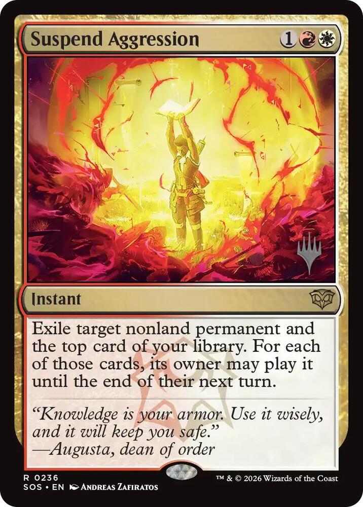 Suspend Aggression 236 (Promo Pack: Secrets of Strixhaven)  - Foil | Good Games Adelaide SA