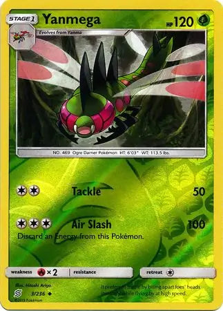 Yanmega 3/236 (SM - Unified Minds)  - Reverse Holofoil | Good Games Adelaide SA