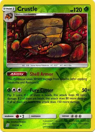 Crustle 11/236 (SM - Unified Minds)  - Reverse Holofoil | Good Games Adelaide SA