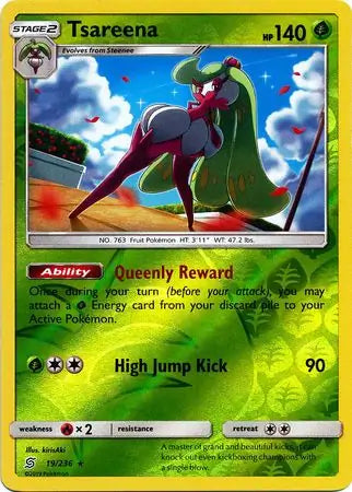 Tsareena 19/236 (SM - Unified Minds)  - Reverse Holofoil | Good Games Adelaide SA