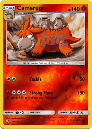 Camerupt 24/236 (SM - Unified Minds)  - Reverse Holofoil | Good Games Adelaide SA