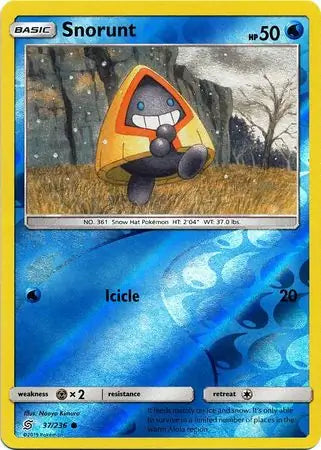 Snorunt 37/236 (SM - Unified Minds)  - Reverse Holofoil | Good Games Adelaide SA