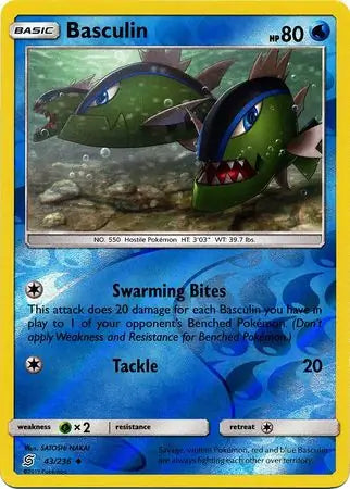 Basculin 43/236 (SM - Unified Minds)  - Reverse Holofoil | Good Games Adelaide SA