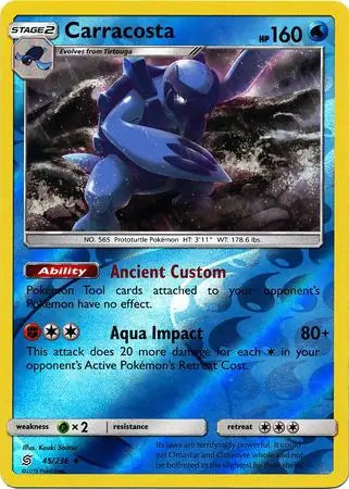 Carracosta 45/236 (SM - Unified Minds)  - Reverse Holofoil | Good Games Adelaide SA