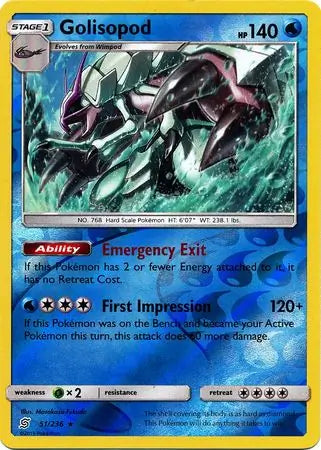 Golisopod 51/236 (SM - Unified Minds)  - Reverse Holofoil | Good Games Adelaide SA