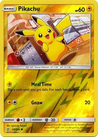 Pikachu 55/236 (SM - Unified Minds)  - Reverse Holofoil | Good Games Adelaide SA