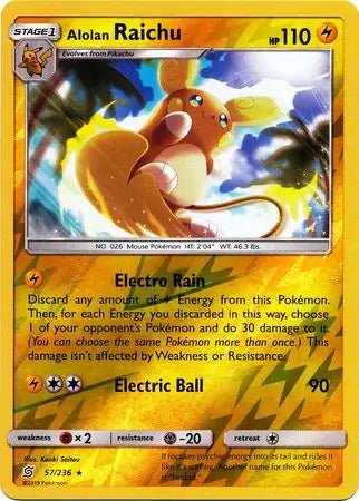 Alolan Raichu 57/236 (SM - Unified Minds)  - Reverse Holofoil | Good Games Adelaide SA