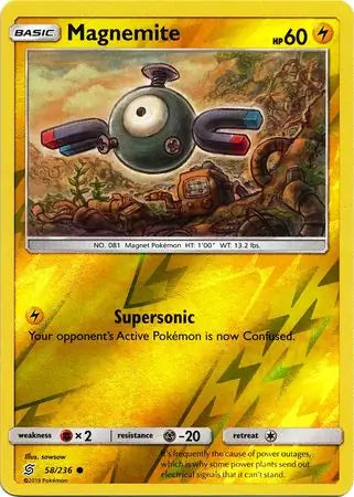 Magnemite 58/236 (SM - Unified Minds)  - Reverse Holofoil | Good Games Adelaide SA
