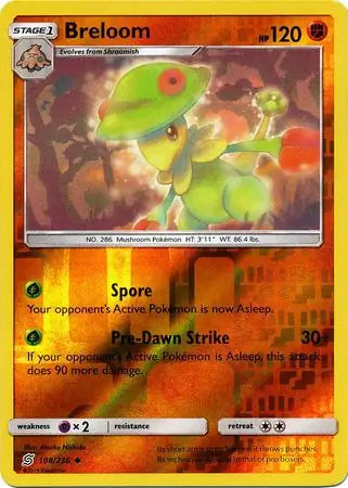 Breloom 108/236 (SM - Unified Minds)  - Reverse Holofoil | Good Games Adelaide SA