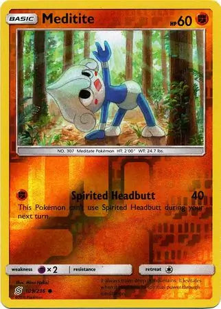 Meditite 109/236 (SM - Unified Minds)  - Reverse Holofoil | Good Games Adelaide SA