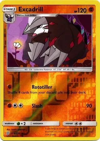 Excadrill 119/236 (SM - Unified Minds)  - Reverse Holofoil | Good Games Adelaide SA