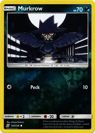 Murkrow 129/236 (SM - Unified Minds)  - Reverse Holofoil | Good Games Adelaide SA