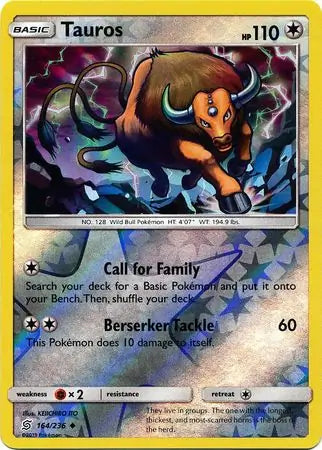 Tauros 164/236 (SM - Unified Minds)  - Reverse Holofoil | Good Games Adelaide SA