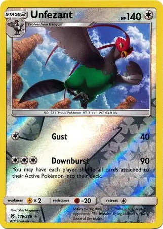 Unfezant 176/236 (SM - Unified Minds)  - Reverse Holofoil | Good Games Adelaide SA