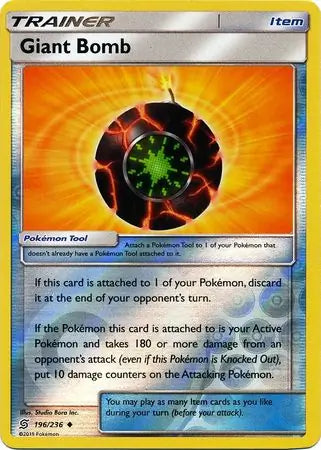 Giant Bomb 196/236 (SM - Unified Minds)  - Reverse Holofoil | Good Games Adelaide SA