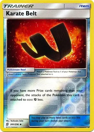 Karate Belt 201/236 (SM - Unified Minds)  - Reverse Holofoil | Good Games Adelaide SA