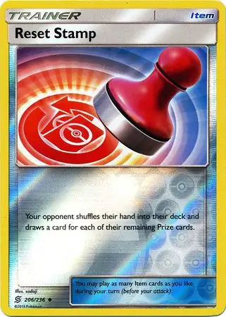 Reset Stamp 206/236 (SM - Unified Minds)  - Reverse Holofoil | Good Games Adelaide SA