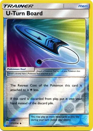 U Turn Board 211/236 (SM - Unified Minds)  - Reverse Holofoil | Good Games Adelaide SA