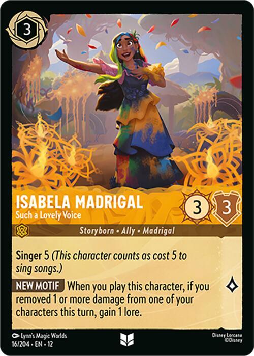 Isabela Madrigal, Such a Lovely Voice 16/204 (Wilds Unknown)  - Cold Foil | Good Games Adelaide SA