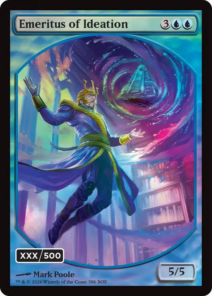 Emeritus of Ideation // Ancestral Recall Serialised 306 (Secrets of Strixhaven)  - Double Rainbow Foil | Good Games Adelaide SA