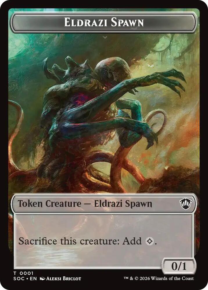 Eldrazi Spawn Worm Double Sided Token 1 // 26 (Commander: Secrets of Strixhaven)  | Good Games Adelaide SA