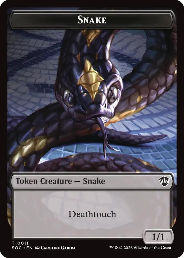 Snake Zombie Double Sided Token 11 // 12 (Commander: Secrets of Strixhaven)  | Good Games Adelaide SA
