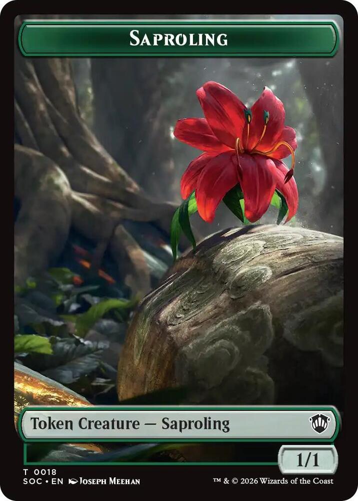 Saproling Pest 0023 Double Sided Token 18 // 23 (Commander: Secrets of Strixhaven)  - Foil | Good Games Adelaide SA