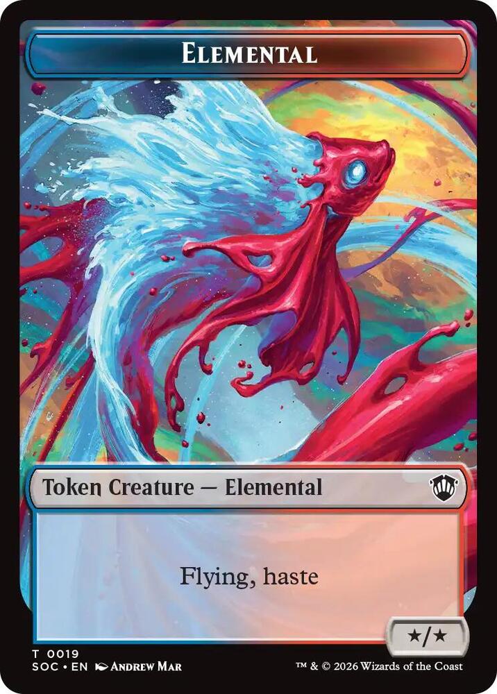 Elemental 0019 Copy Double Sided Token 19 // 1 (Commander: Secrets of Strixhaven)  | Good Games Adelaide SA