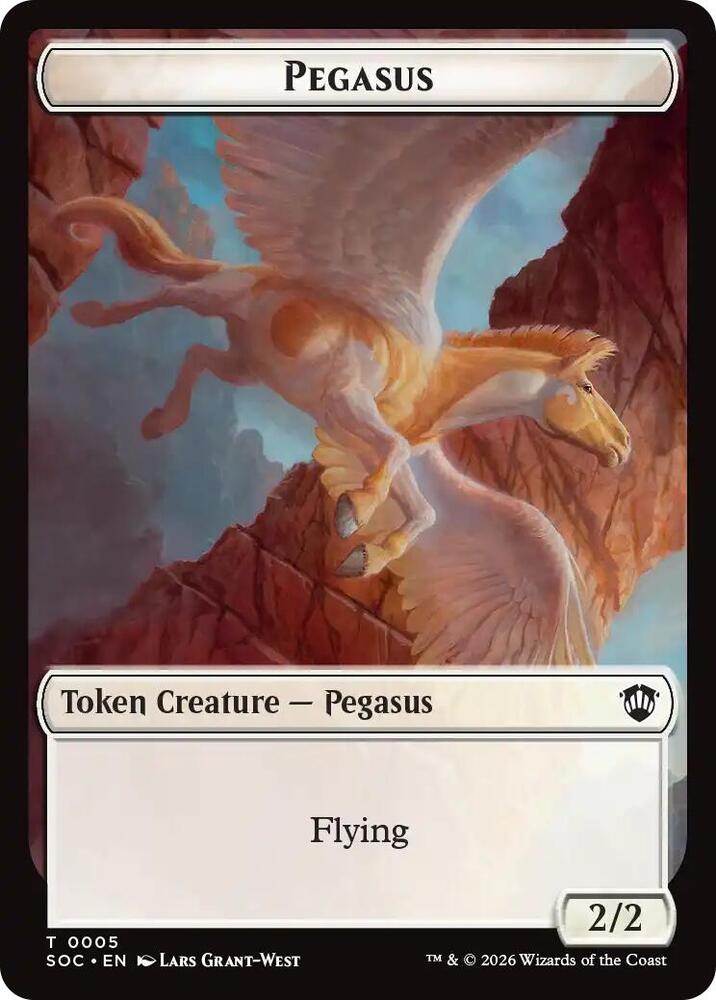 Pegasus Inkling 0022 Double Sided Token 5 // 22 (Commander: Secrets of Strixhaven)  | Good Games Adelaide SA