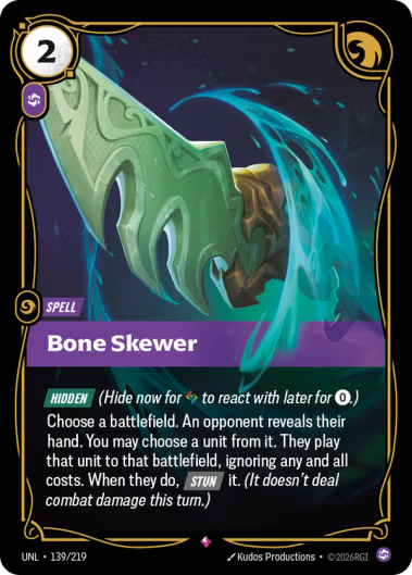 Bone Skewer 139/219 (Unleashed)  - Foil | Good Games Adelaide SA