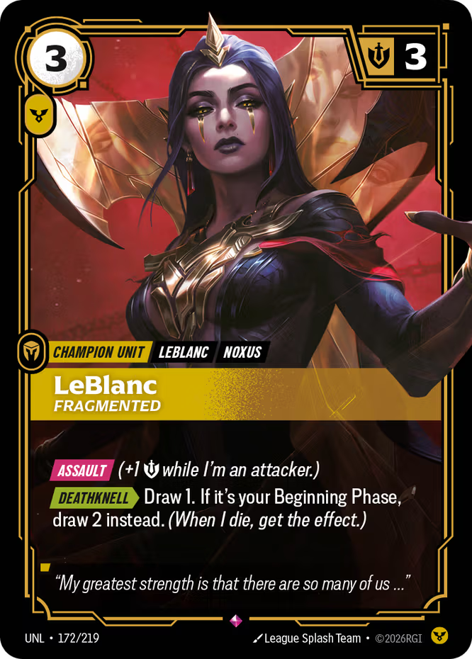 LeBlanc - Fragmented 172/219 (Unleashed)  - Foil | Good Games Adelaide SA
