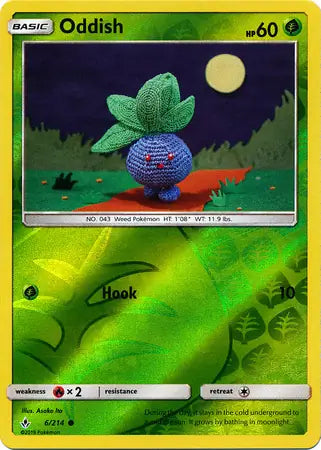 Oddish 6/214 (SM - Unbroken Bonds)  - Reverse Holofoil | Good Games Adelaide SA