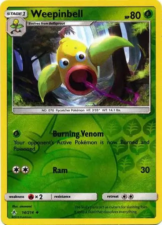Weepinbell 14/214 (SM - Unbroken Bonds)  - Reverse Holofoil | Good Games Adelaide SA