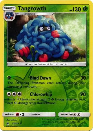 Tangrowth 17/214 (SM - Unbroken Bonds)  - Reverse Holofoil | Good Games Adelaide SA