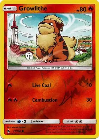 Growlithe 21/214 (SM - Unbroken Bonds)  - Reverse Holofoil | Good Games Adelaide SA