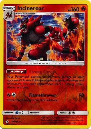 Incineroar 29/214 (SM - Unbroken Bonds)  - Reverse Holofoil | Good Games Adelaide SA