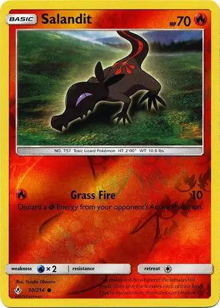 Salandit 30/214 (SM - Unbroken Bonds)  - Reverse Holofoil | Good Games Adelaide SA