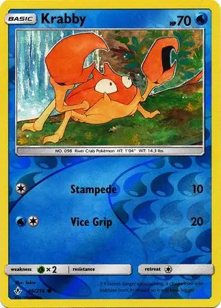 Krabby 46/214 (SM - Unbroken Bonds)  - Reverse Holofoil | Good Games Adelaide SA