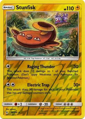 Stunfisk 56/214 (SM - Unbroken Bonds)  - Reverse Holofoil | Good Games Adelaide SA