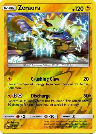 Zeraora 60/214 (SM - Unbroken Bonds)  - Reverse Holofoil | Good Games Adelaide SA