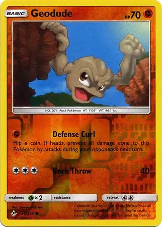 Geodude 87/214 (SM - Unbroken Bonds)  - Reverse Holofoil | Good Games Adelaide SA
