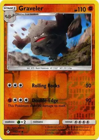 Graveler 88/214 (SM - Unbroken Bonds)  - Reverse Holofoil | Good Games Adelaide SA