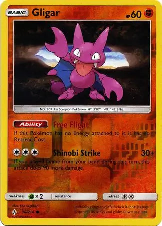 Gligar 98/214 (SM - Unbroken Bonds)  - Reverse Holofoil | Good Games Adelaide SA