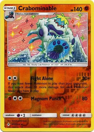Crabominable 105/214 (SM - Unbroken Bonds)  - Reverse Holofoil | Good Games Adelaide SA